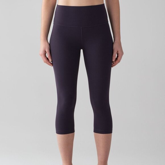 Lululemon Align Crop *19" Black Grape High Waisted Cropped Leggings- Size 2 - Picture 11 of 13